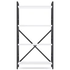 Raft Nex Home Loft, 60x24x110 cm Antracit / Alb ca zăpada