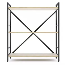 Raft Nex Home Loft, 80x40x90 cm Antracit / Stejar Artisan