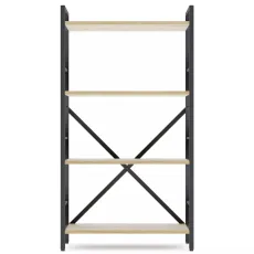 Raft Nex Home Loft, 60x24x110 cm Antracit / Stejar Artisan