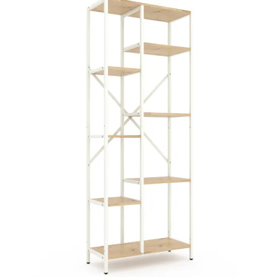 Стеллаж Nex Home Loft Cascade, 70x30x178 см, Белый / Дуб Артизан