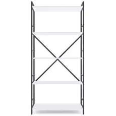 Raft Nex Home Loft, 80x35x170 cm Antracit / Alb ca zăpada