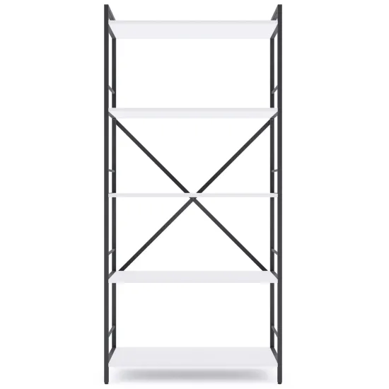 Стеллаж Nex Home Loft, 80x35x170 см, Антрацит / Белоснежный