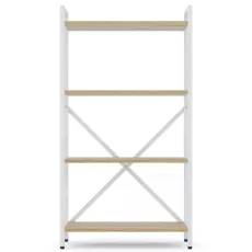 Raft Nex Home Loft, 60x24x110 cm Alb / Stejar Artisan