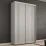 Шкаф купе Mobildor Compact, 160x230x45 cm, двери раздвижные ДСП с декоративными линиями, Серый