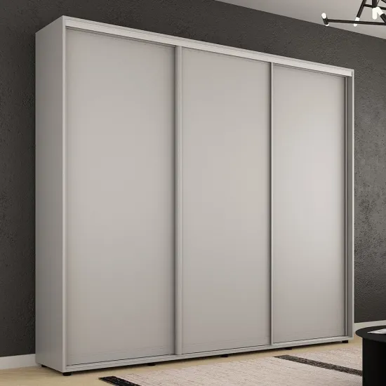 Dulap-cupeu Mobildor Compact, 250x230x45 cm, uși glisante PAL, Gri