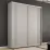 Dulap-cupeu Mobildor Compact, 180x200x45 cm, uși glisante PAL cu ornament linii, Gri