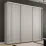 Dulap-cupeu Mobildor Compact, 240x200x45 cm, uși PAL cu ornament linii, Gri