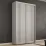 Dulap-cupeu Mobildor Compact, 170x230x45 cm, uși PAL cu ornament grecesc, Gri