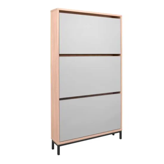 Pantofar Mobildor 3, 80x41x144 см, Gri/Stejar