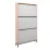 Pantofar Mobildor 3, 80x41x144 см, Gri/Stejar
