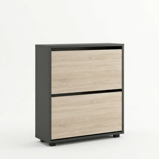 Pantofar Mobildor Leo, 90x27x86 см, Anracit / Sonoma