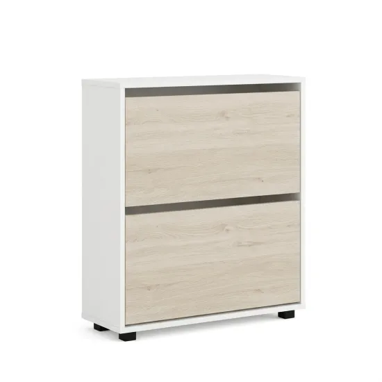 Pantofar Mobildor Leo, 80x27x86 см, Alb / Sonoma