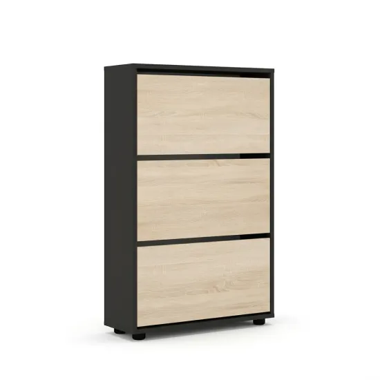 Pantofar Mobildor Leo, 80x27x125 см, Anracit / Sonoma