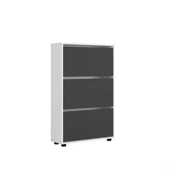 Обувница Mobildor Leo, 50x27x125 см, Белый / Антрацит