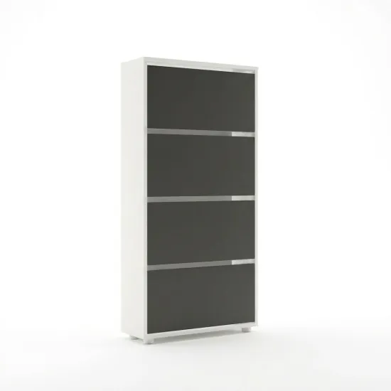 Pantofar Mobildor Leo, 80x27x164 см, White / Anthracite