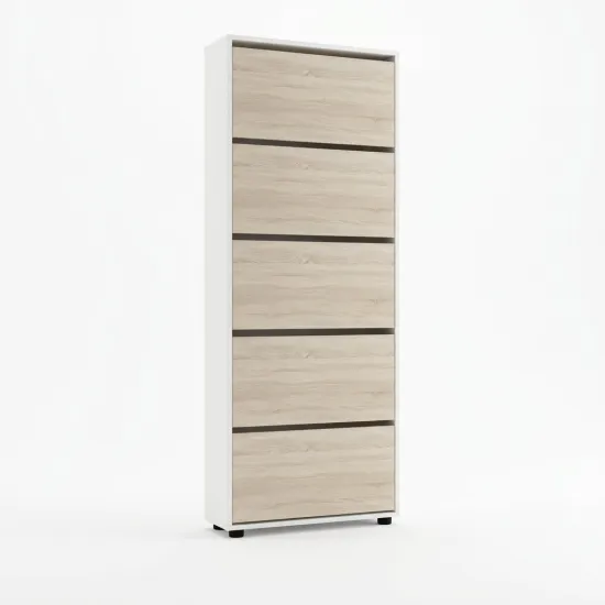 Обувница Mobildor Leo, 50x27x503 см, Белый / Сонома