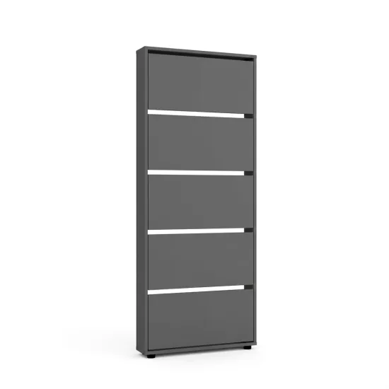 Обувница Mobildor Leo Slim, 100x16x203 см, Антрацит