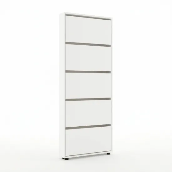 Обувница Mobildor Leo Slim, 100x16x203 см, Белый