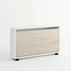 Обувница Mobildor Leo Slim, 60x16x47 см, Белый / Сонома