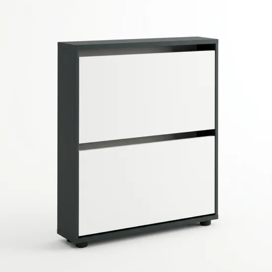 Pantofar Mobildor Leo Slim, 100x16x86 см, Antracit / alb