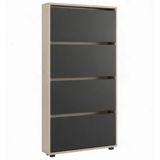 Pantofar Mobildor Leo Slim, 80x16x164 см, Sonoma / Antracit