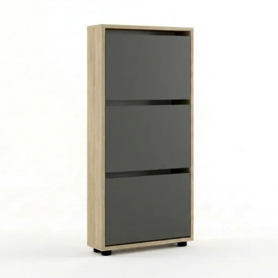 Pantofar Mobildor Leo Slim, 90x16x125 см, Sonoma/Antracit