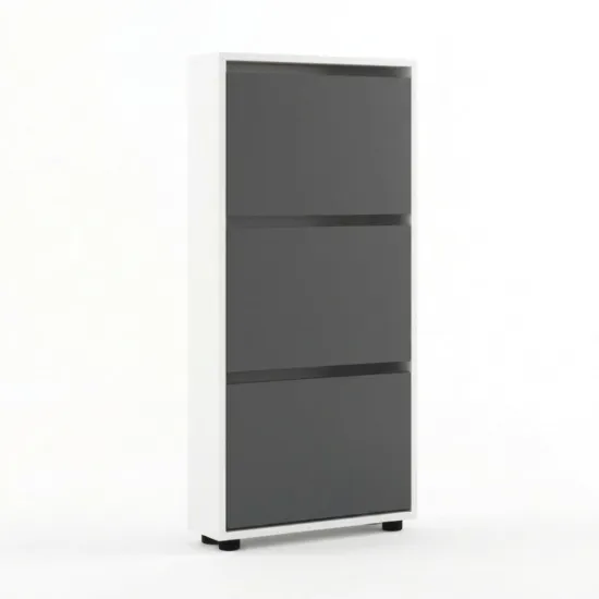 Pantofar Mobildor Leo Slim, 60x16x125 см, White / Anthracite