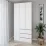 Dulap Smartex N15, 100x52x220 cm, Stejar Deschis/Alb