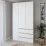 Dulap Smartex N15, 120x52x220 cm, Stejar Deschis/Alb