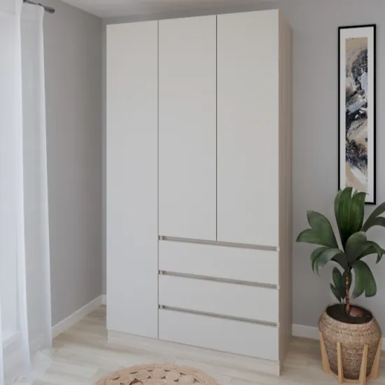 Dulap Smartex N15, 120x52x220 cm, Stejar Deschis/Casmir