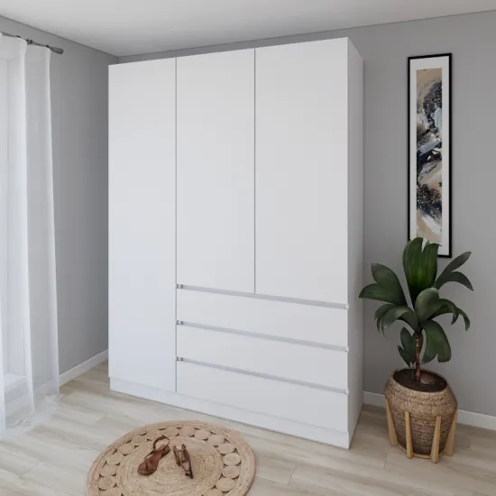 Шкаф Smartex N15, 140x52x220 см, Белый
