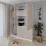 Dulap Smartex N15, 140x52x220 cm, Alb/Stejar Deschis