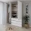 Dulap Smartex N15, 140x52x220 cm, Stejar Deschis/Alb
