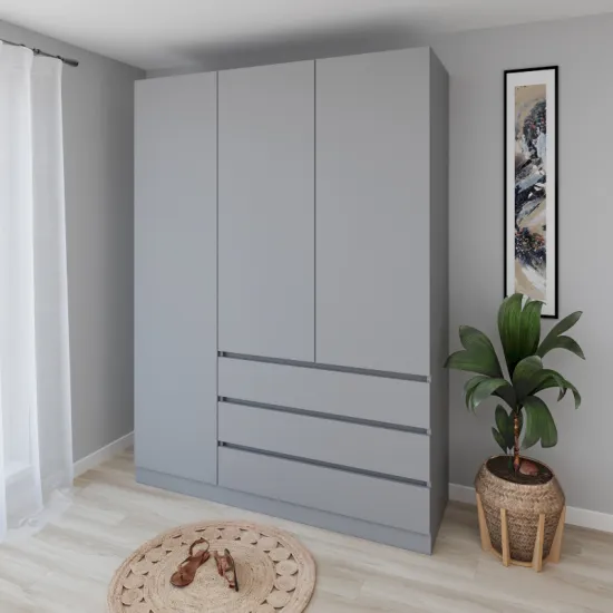 Шкаф Smartex N15, 140x52x220 см, Графит