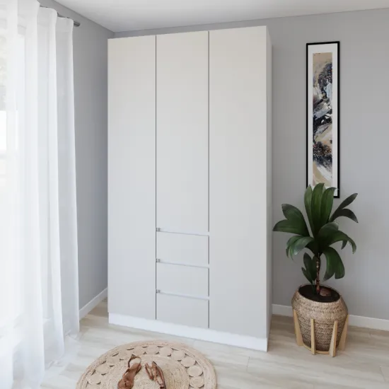 Dulap Smartex N16, 140x52x220 cm, Alb/Cashmere