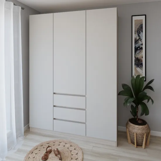 Dulap Smartex N16, 160x52x220 cm, Stejar Deschis/Casmir