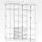Dulap Smartex N16, 180x52x220 cm, Alb/Stejar Deschis