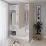 Dulap Smartex N16, 180x52x220 cm, Alb/Stejar Deschis