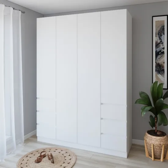 Dulap Smartex N17, 160x52x220 cm, Alb