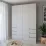 Dulap Smartex N17, 160x52x220 cm, Stejar Deschis/Casmir