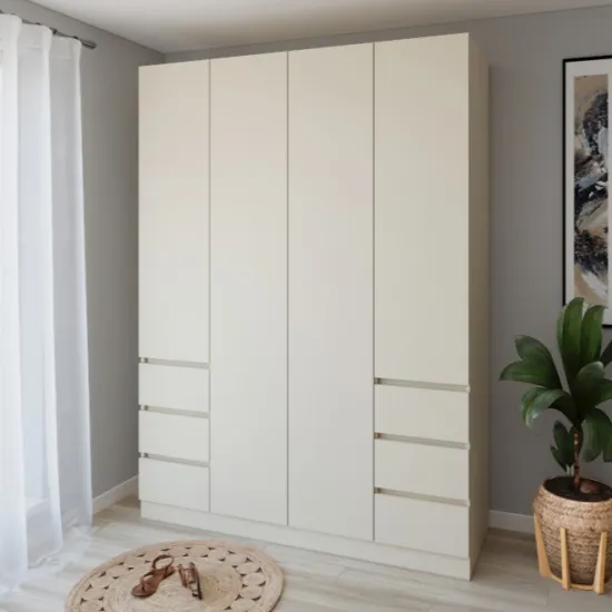 Шкаф Smartex N17, 160x52x220 см, Слоновая кость