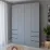 Dulap Smartex N17, 160x52x220 cm, Grafit