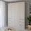 Dulap Smartex N17, 160x52x220 cm, Cașmir/Stejar Deschis