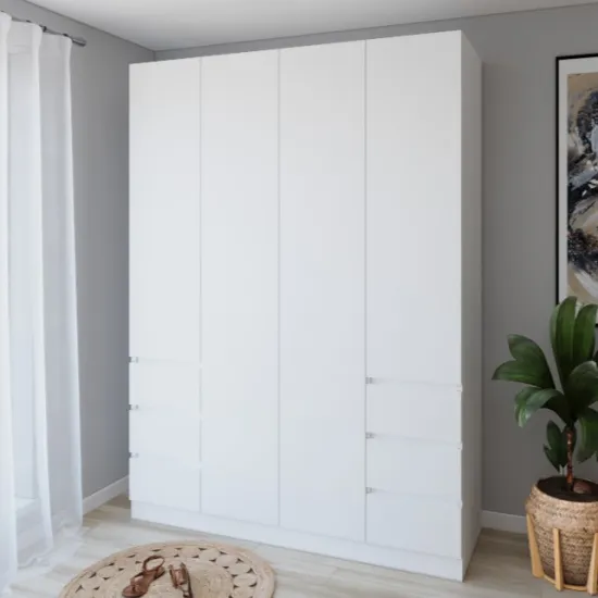 Шкаф Smartex N17, 180x52x220 см, Белый