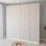 Dulap Smartex N17, 200x52x220 cm, Alb/Stejar Deschis