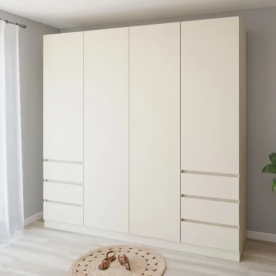 Dulap Smartex N17, 220x52x220 cm, Ivory