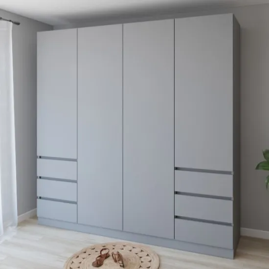 Шкаф Smartex N17, 220x52x220 см, Графит