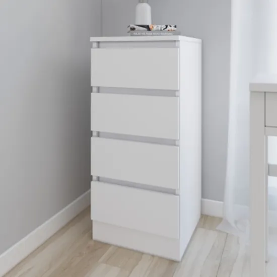 Комод Smartex T1 с 4 ящиками, 40x43x90 см, Белый
