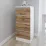 Комод Smartex T1 с 4 ящиками, 40x43x90 см, Белый/Дуб Тёмный
