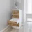Комод Smartex T1 с 4 ящиками, 40x43x90 см, Белый/Дуб Тёмный
